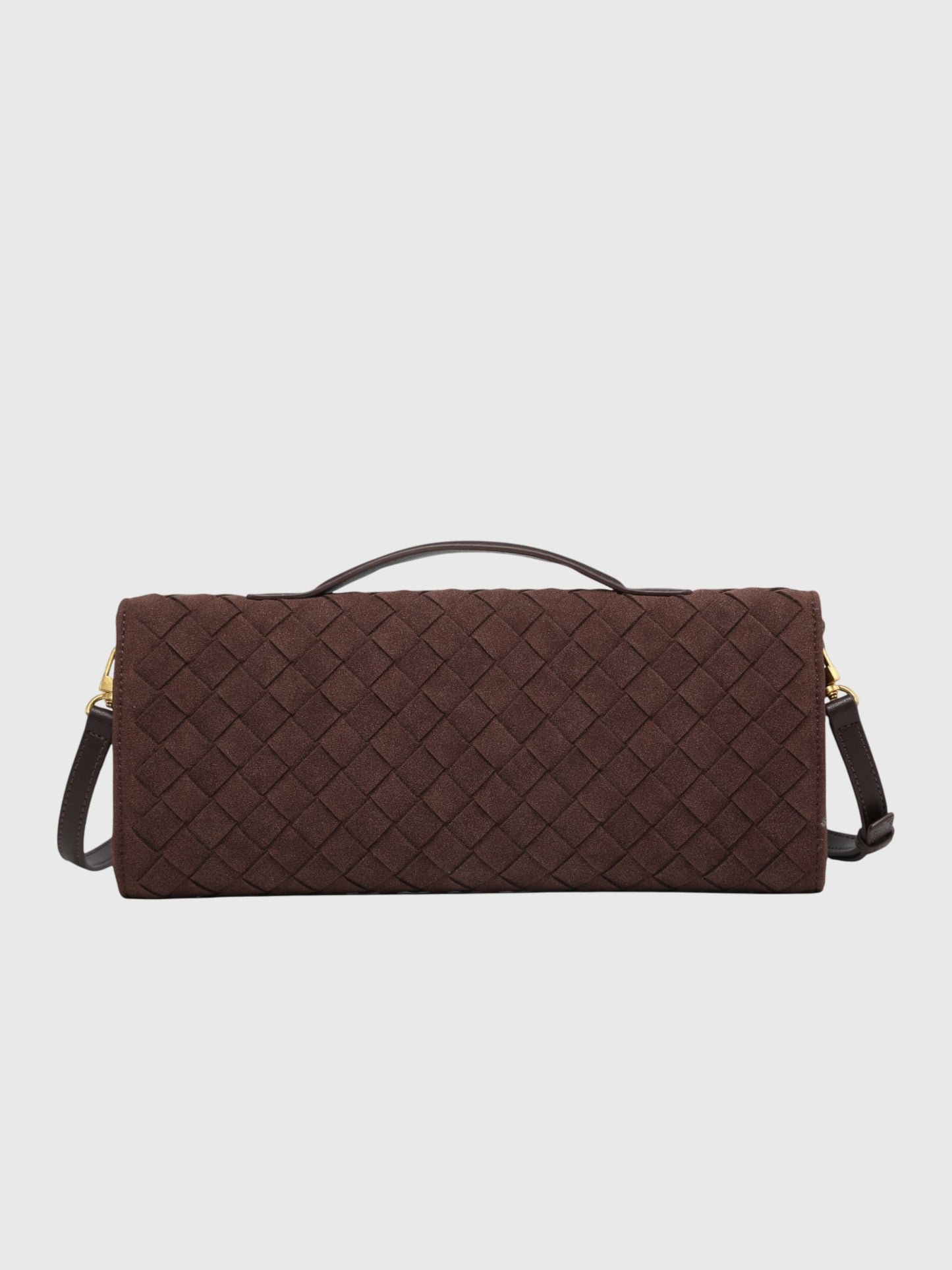 Ciliegia | Pochette in Camoscio Intrecciato di Lusso