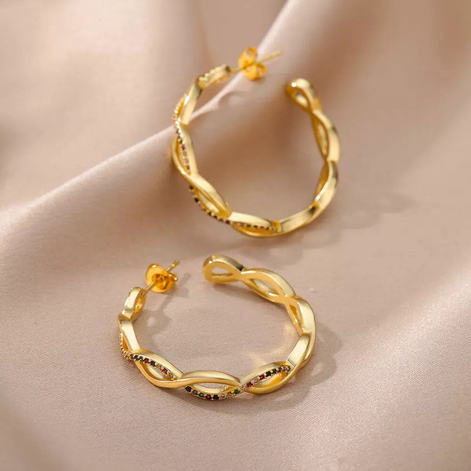 Julenissa | Orecchini Onda in Oro 18K