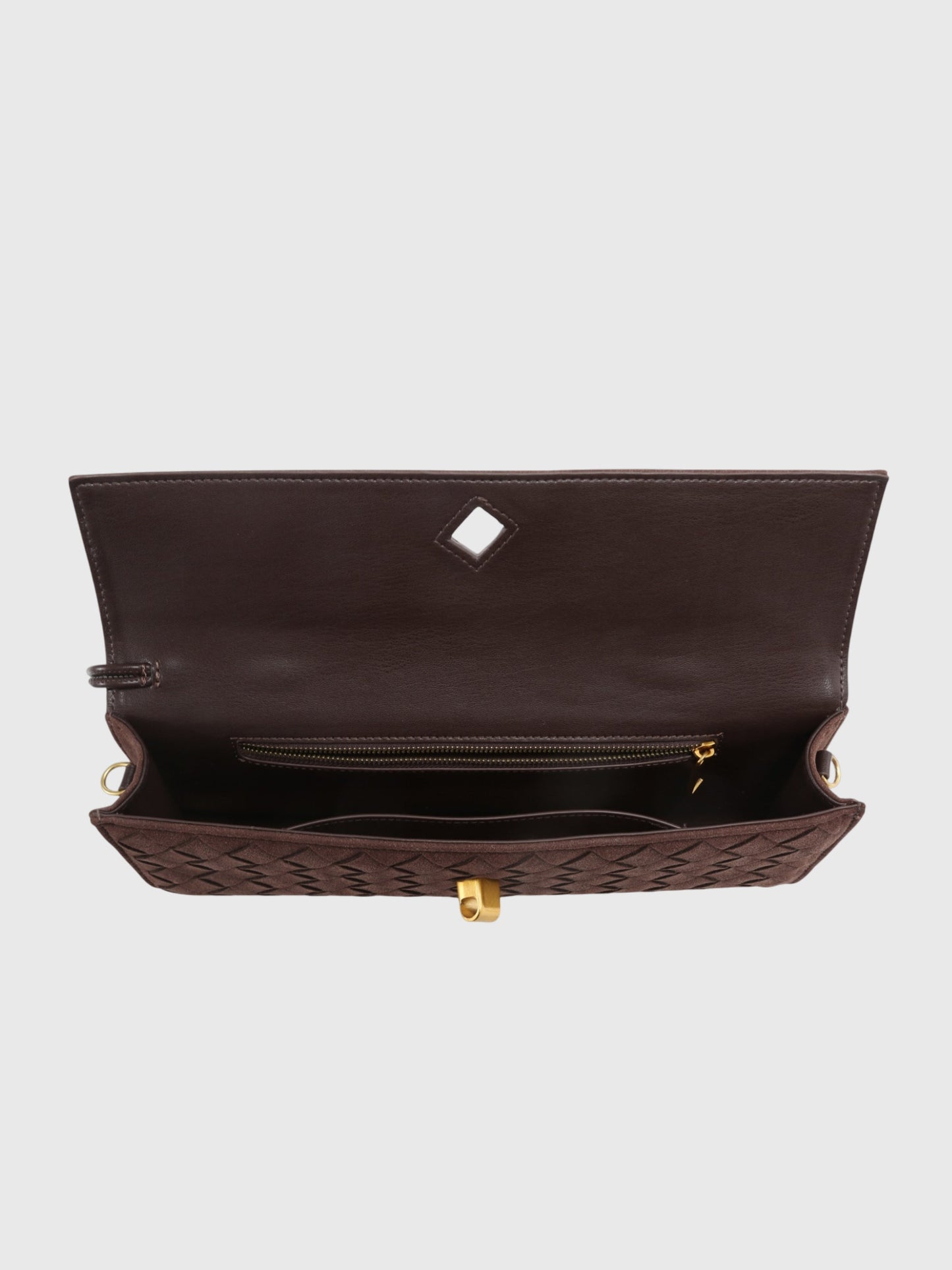 Ciliegia | Pochette in Camoscio Intrecciato di Lusso
