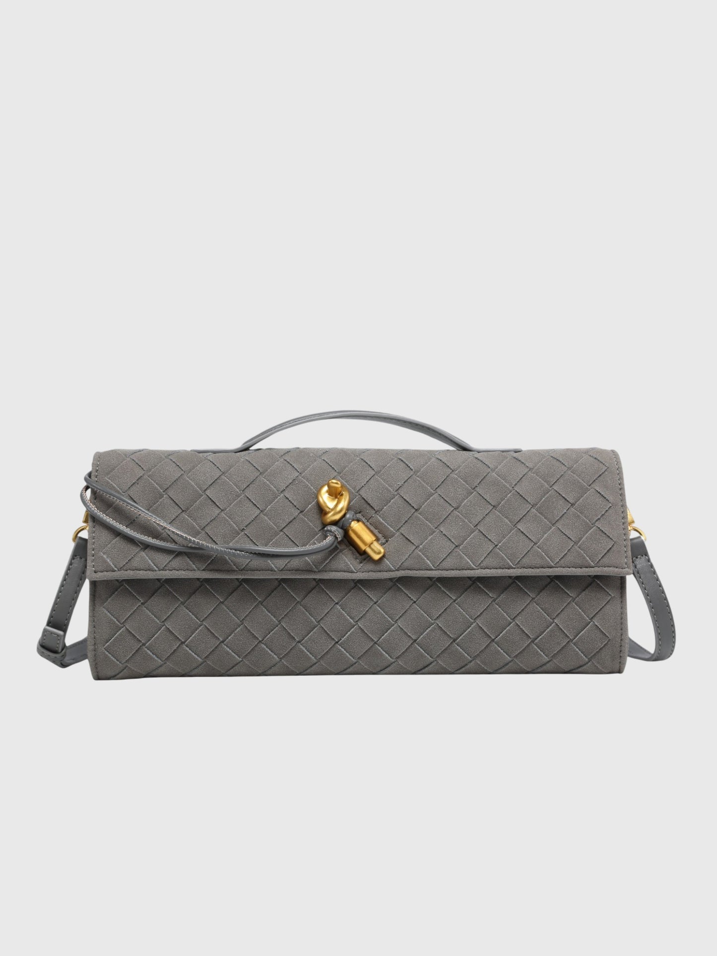 Ciliegia | Pochette in Camoscio Intrecciato di Lusso
