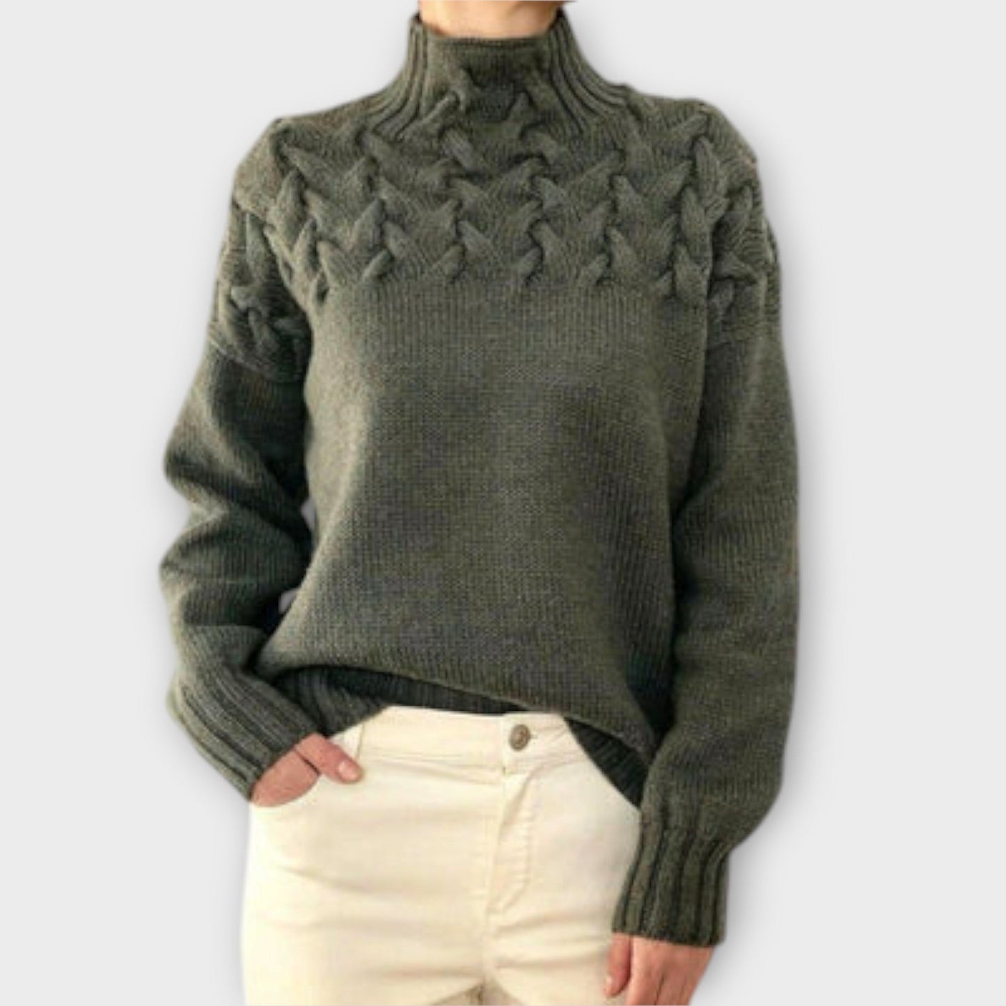 Eva - Maglione da Donna con Dettagli a Treccia