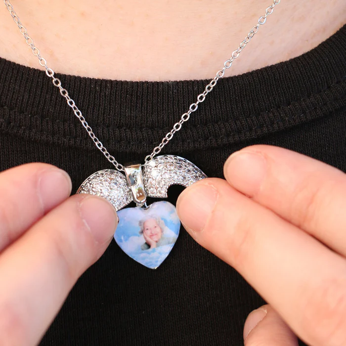 Personalised Heart Treasure Chest Necklace