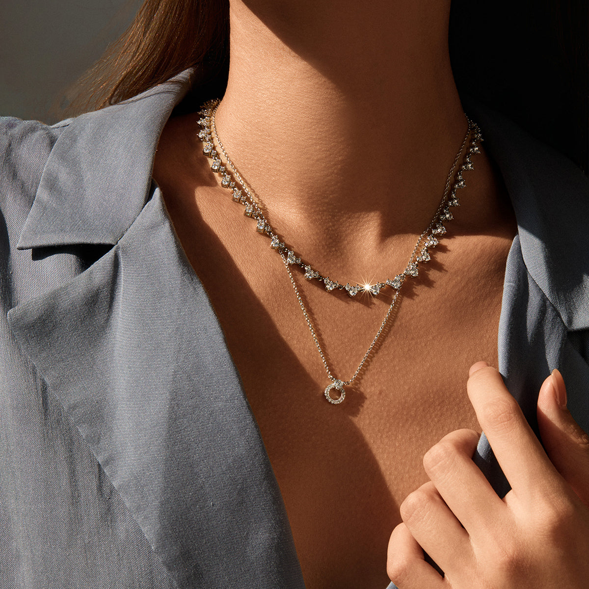 Trio Station Necklace