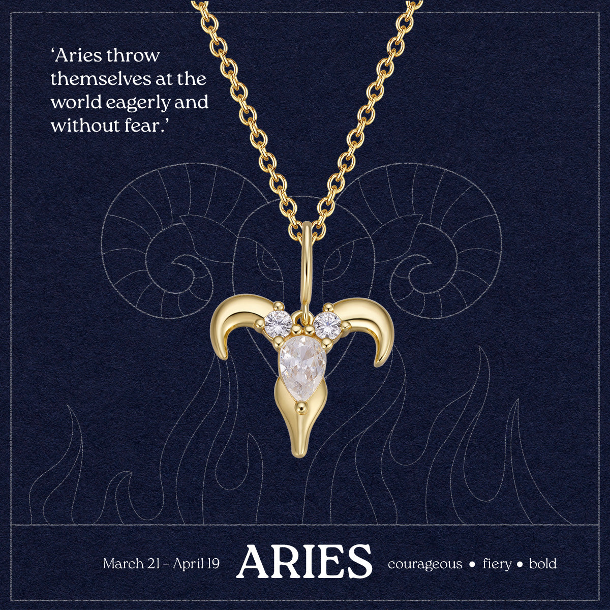 Aries Zodiac Necklace