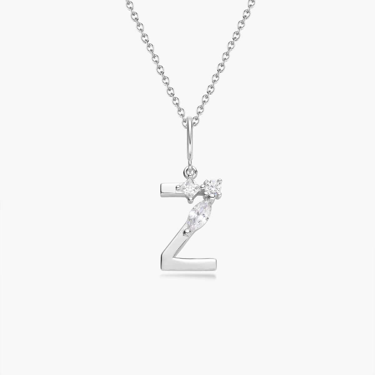Initial Necklace – Silver