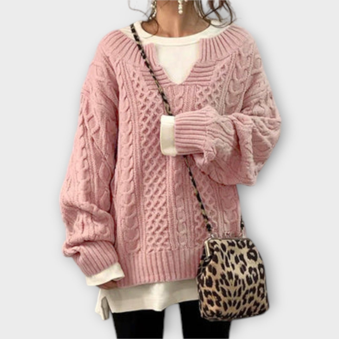 Lili - Maglione oversize con motivo a trecce