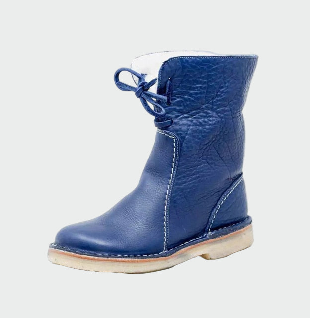 Scarpe da uomo in pelle impermeabile con rivestimento in lana