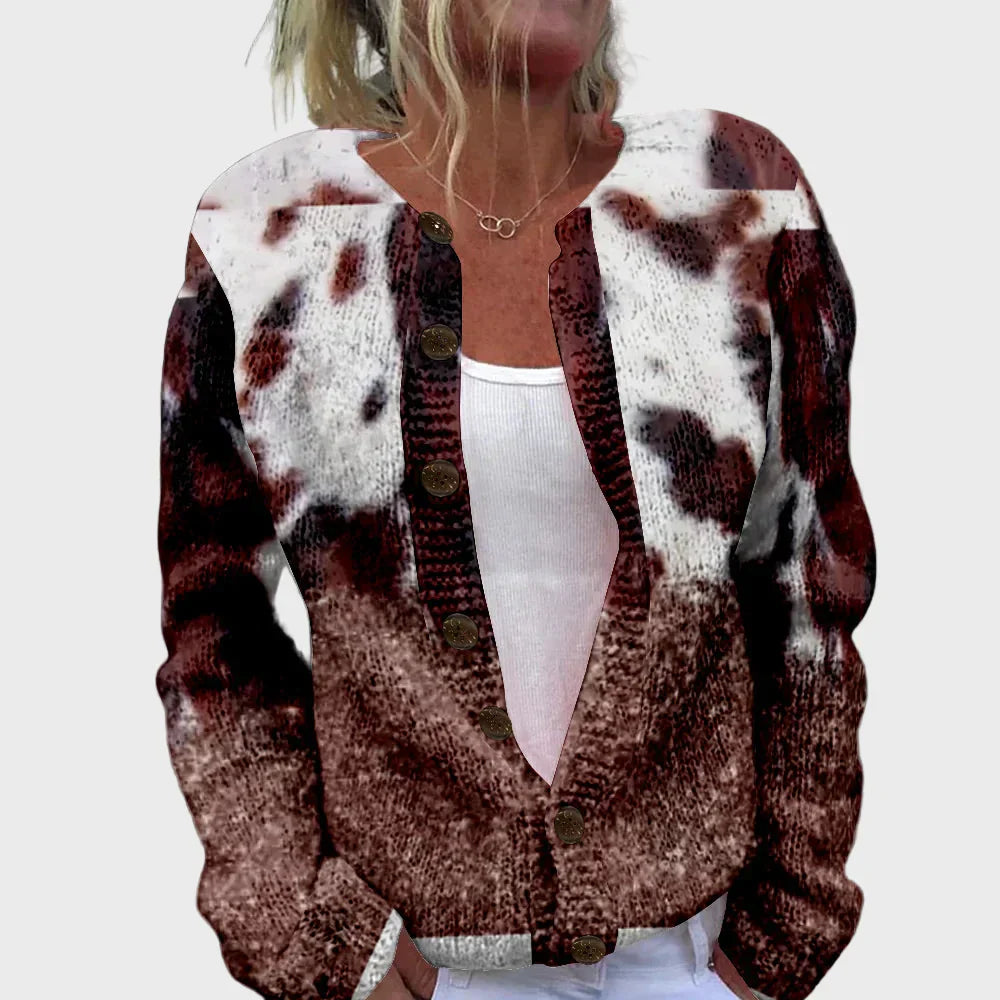 Gilet chic in tricot con motivo