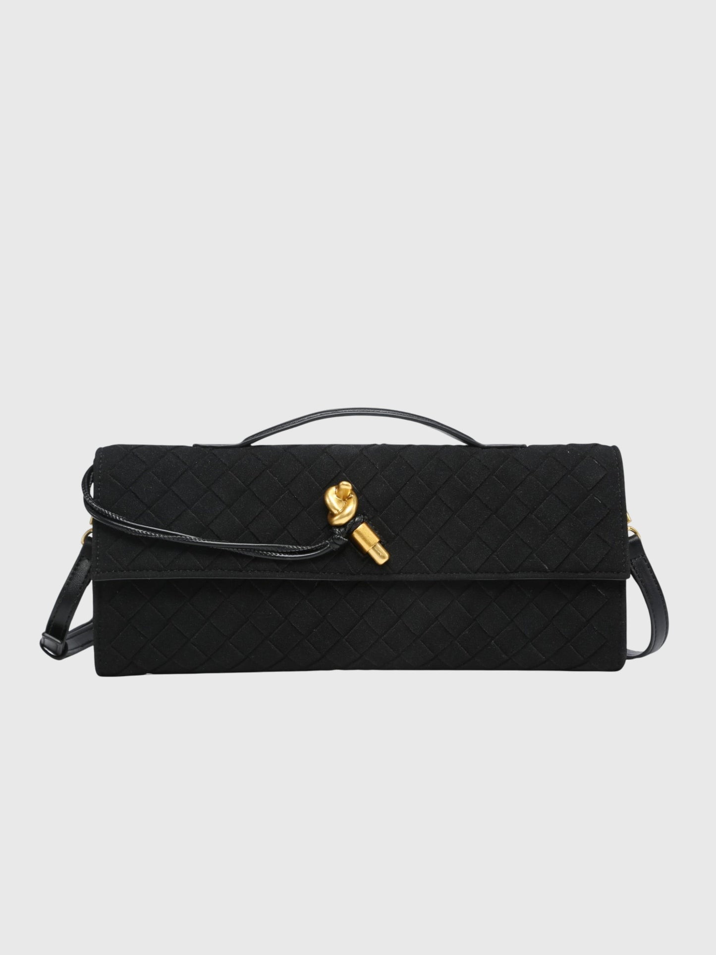Ciliegia | Pochette in Camoscio Intrecciato di Lusso