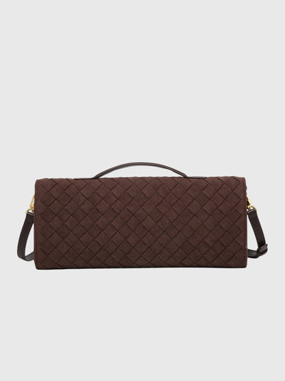 Ciliegia | Pochette in Camoscio Intrecciato di Lusso