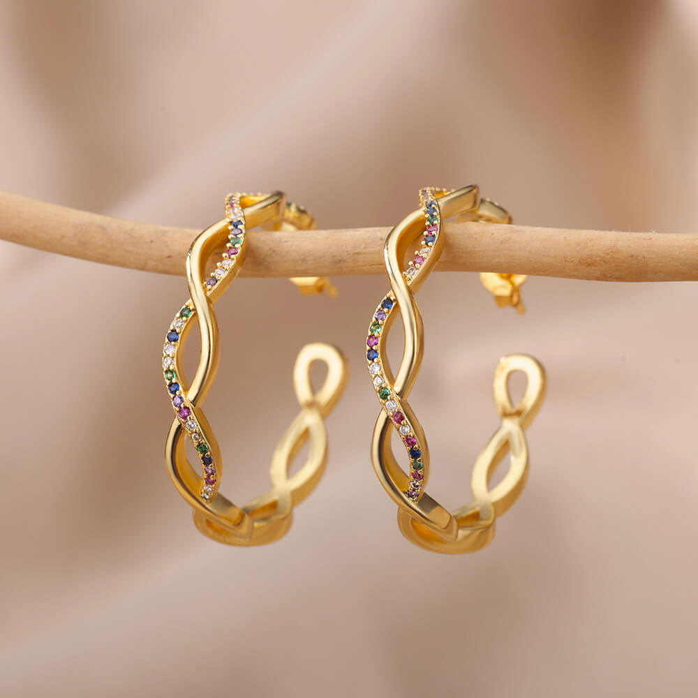 Julenissa | Orecchini Onda in Oro 18K