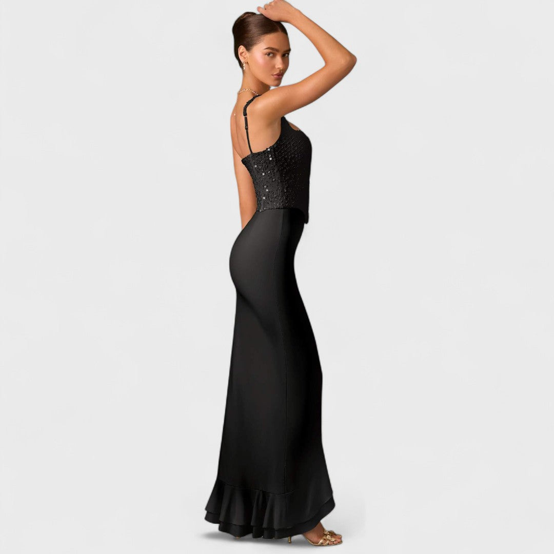 Bella - Abiti Corsetto In Raso Con Volant 