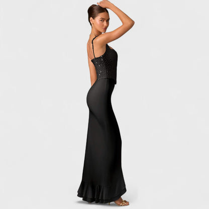 Bella - Abiti Corsetto In Raso Con Volant 