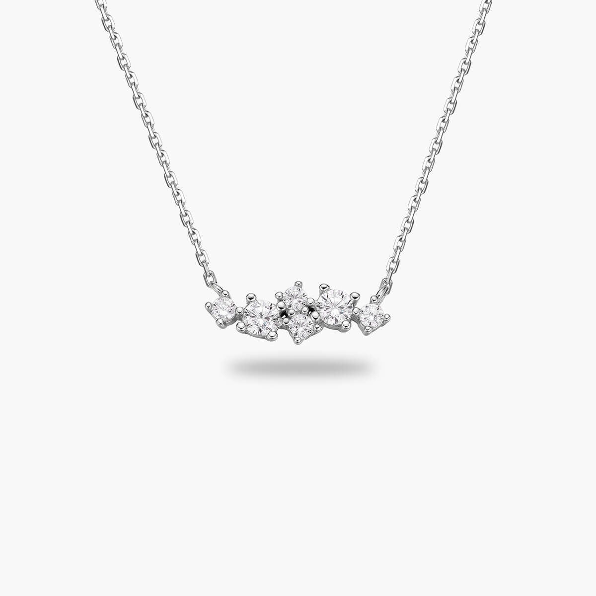 Round Cluster Pendant Necklace