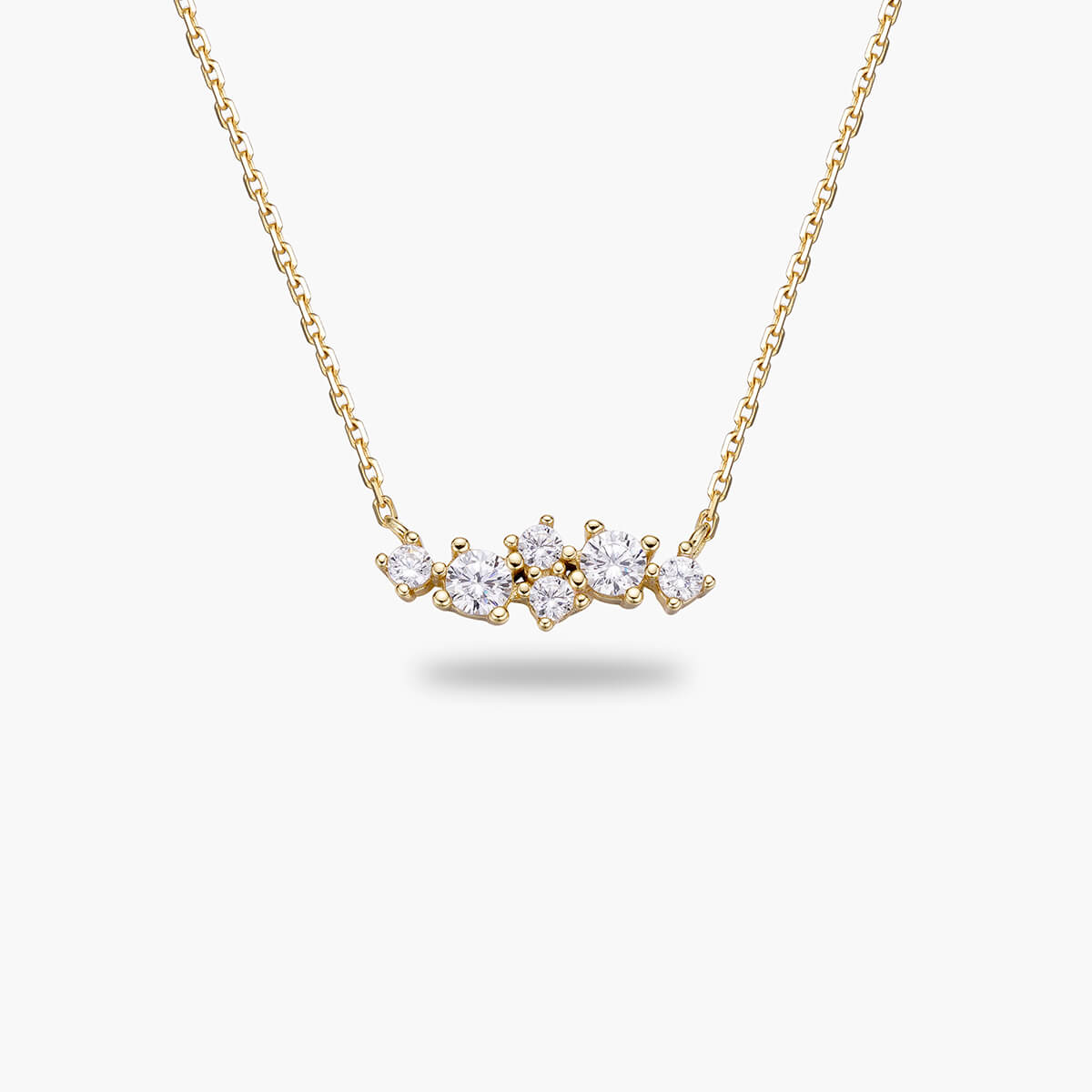 Round Cluster Pendant Necklace