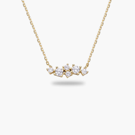 Round Cluster Pendant Necklace