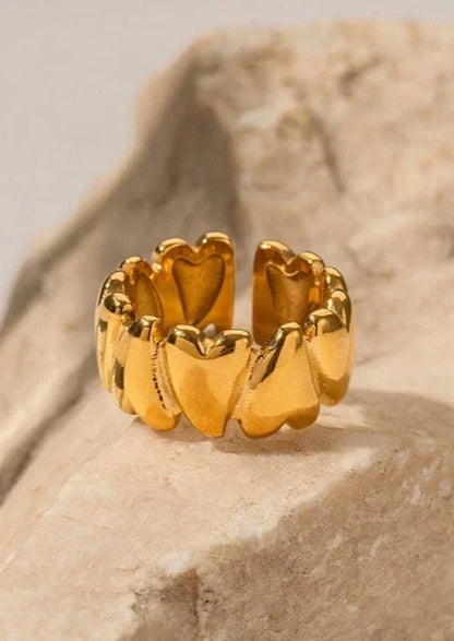 Nocciola | Anello a Cuore Avvolgente