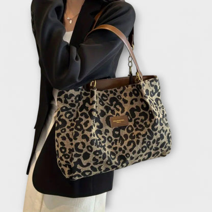 Gianna Boutique - Borsa a tracolla in tela leopardata