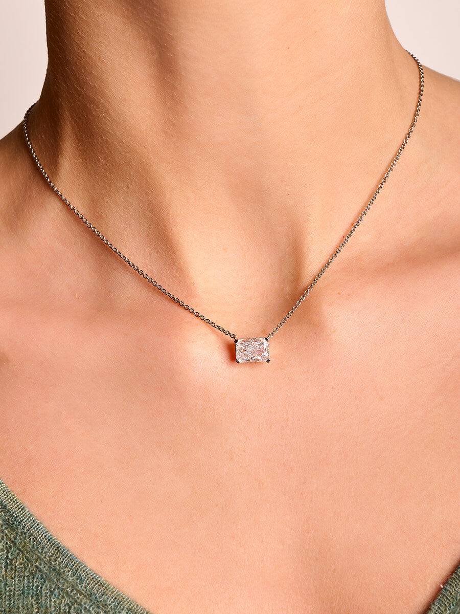 East-West Radiant Pendant Necklace