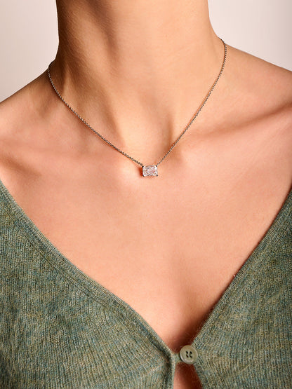 East-West Radiant Pendant Necklace