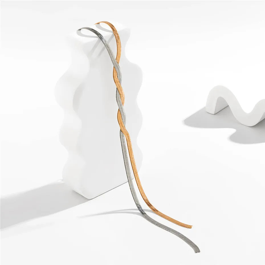 Flaira – Collana a serpente regolabile in oro