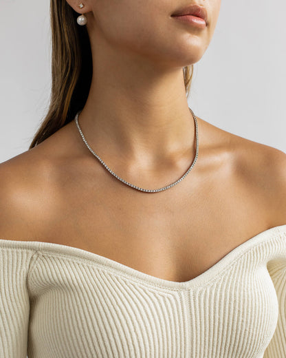 Petite Tennis Necklace (2 mm)
