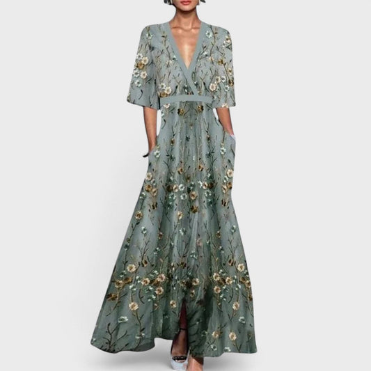 Océane - Maxi abito floreale elegante 
