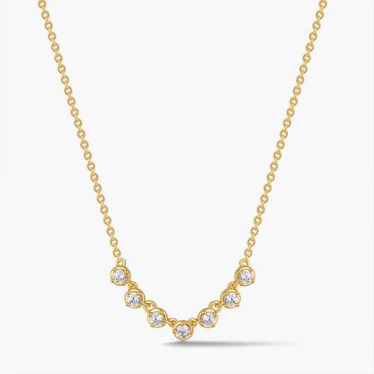 Curved Bezel Stone Necklace
