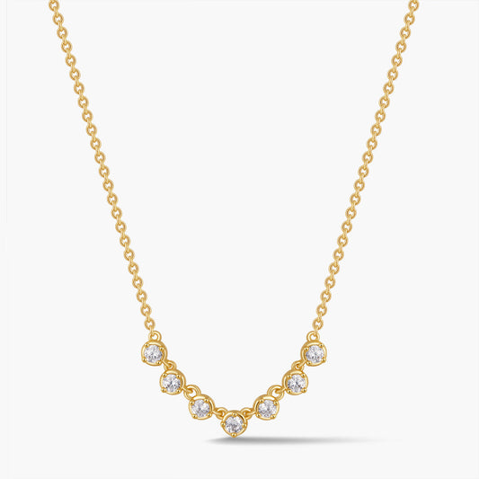Curved Bezel Stone Necklace