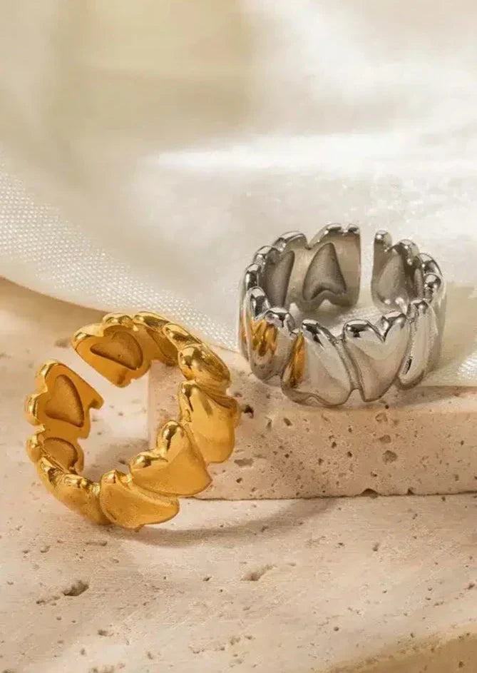 Nocciola | Anello a Cuore Avvolgente