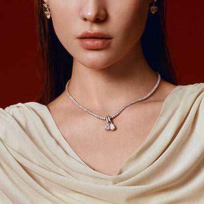 Pear Pendant with Pavé Hinged Bail