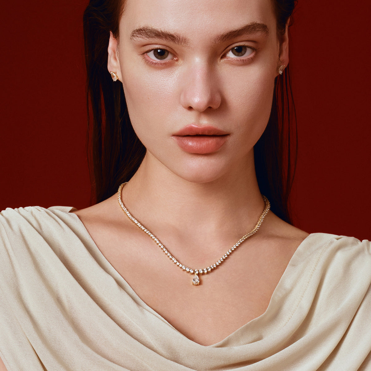 Convertible Pear Tennis Necklace
