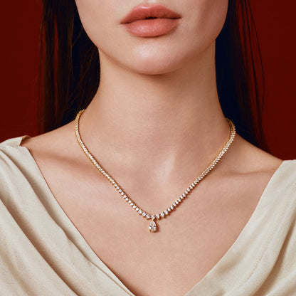 Convertible Pear Tennis Necklace