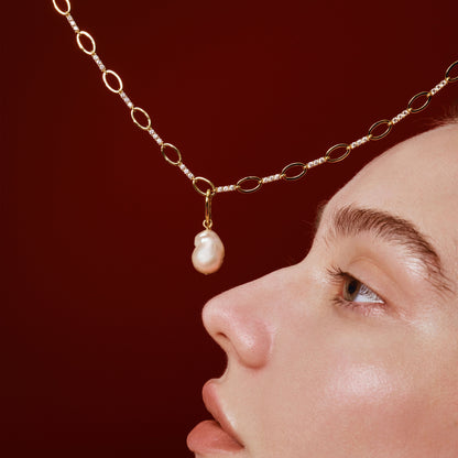 Pearl Pendant with Hinged Bail
