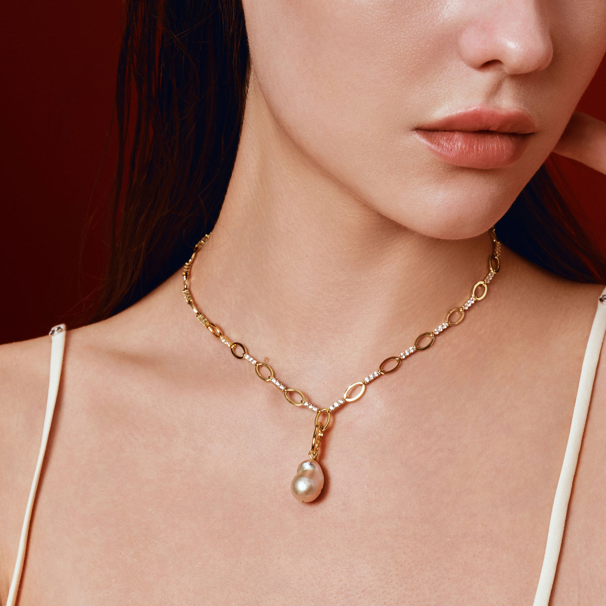 Pearl Pendant with Hinged Bail