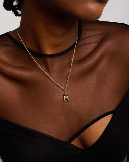 Initial Necklace – Gold