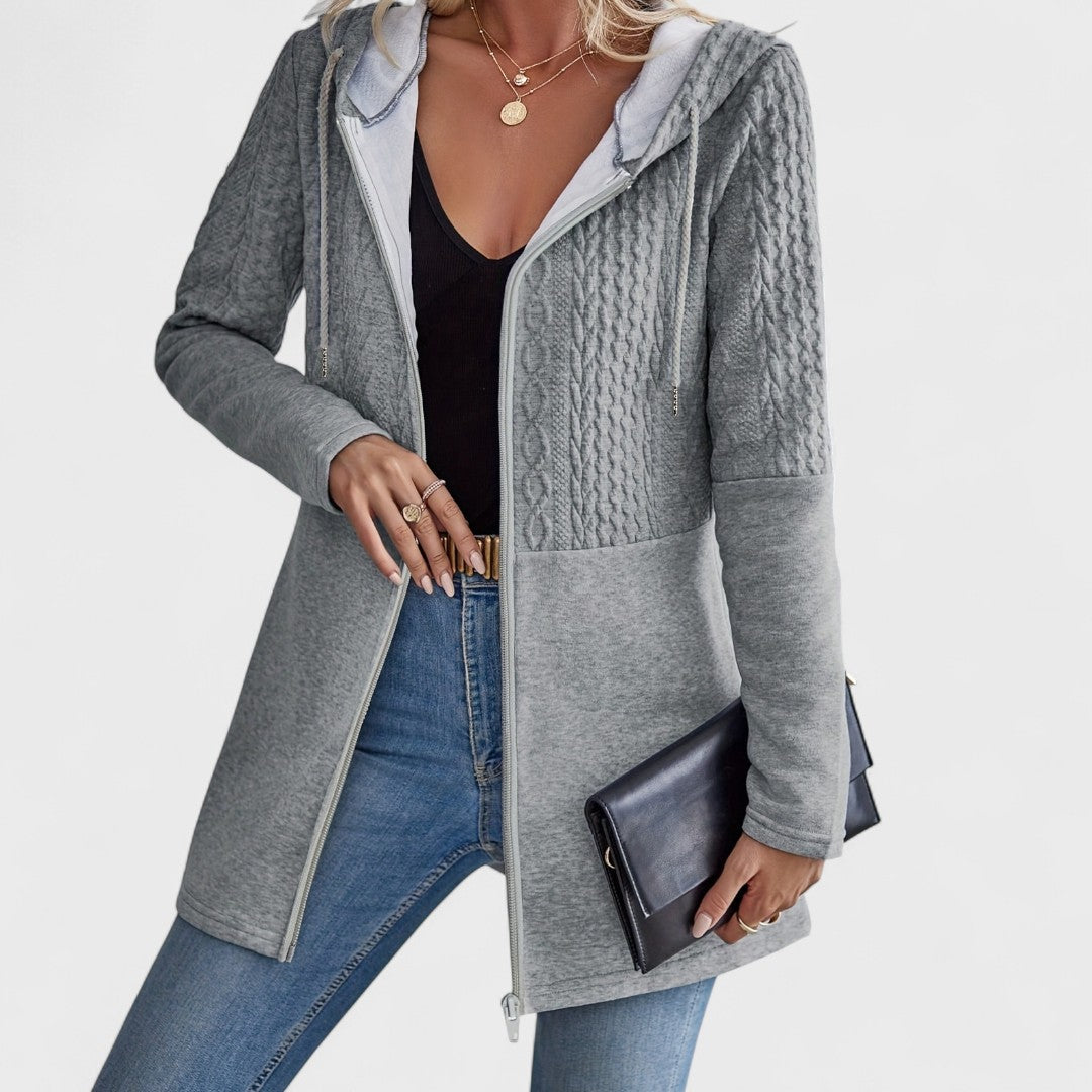 Valentino - Cardigan Grigio con Cappuccio Elegante da Donna