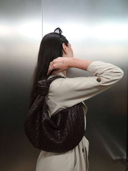 Gisella | Borsa a Spalla Media Intrecciata con Nodo