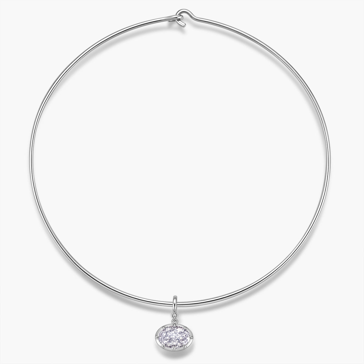Oval Drop Collar Necklace