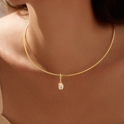 Oval Pendant with Hinged Bail
