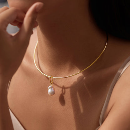Pearl Pendant with Hinged Bail