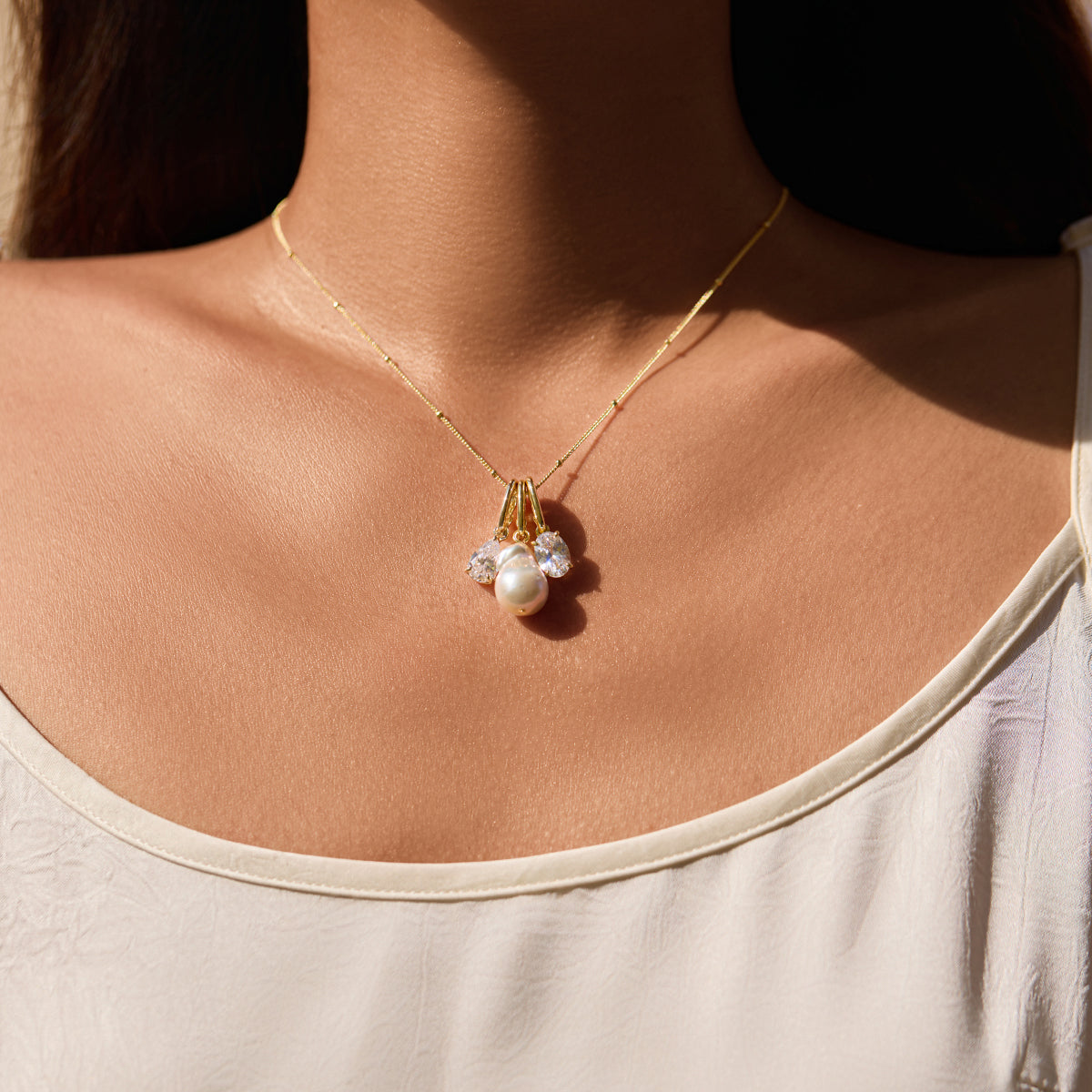 Pearl Pendant with Hinged Bail