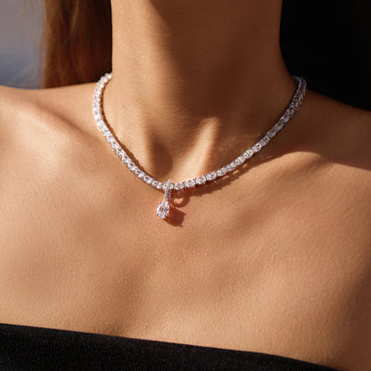 Oval Pendant with Pavé Hinged Bail