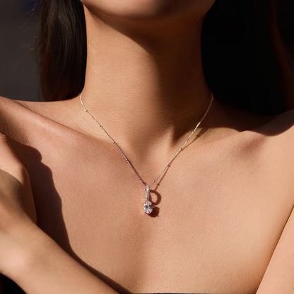 Oval Pendant with Pavé Hinged Bail