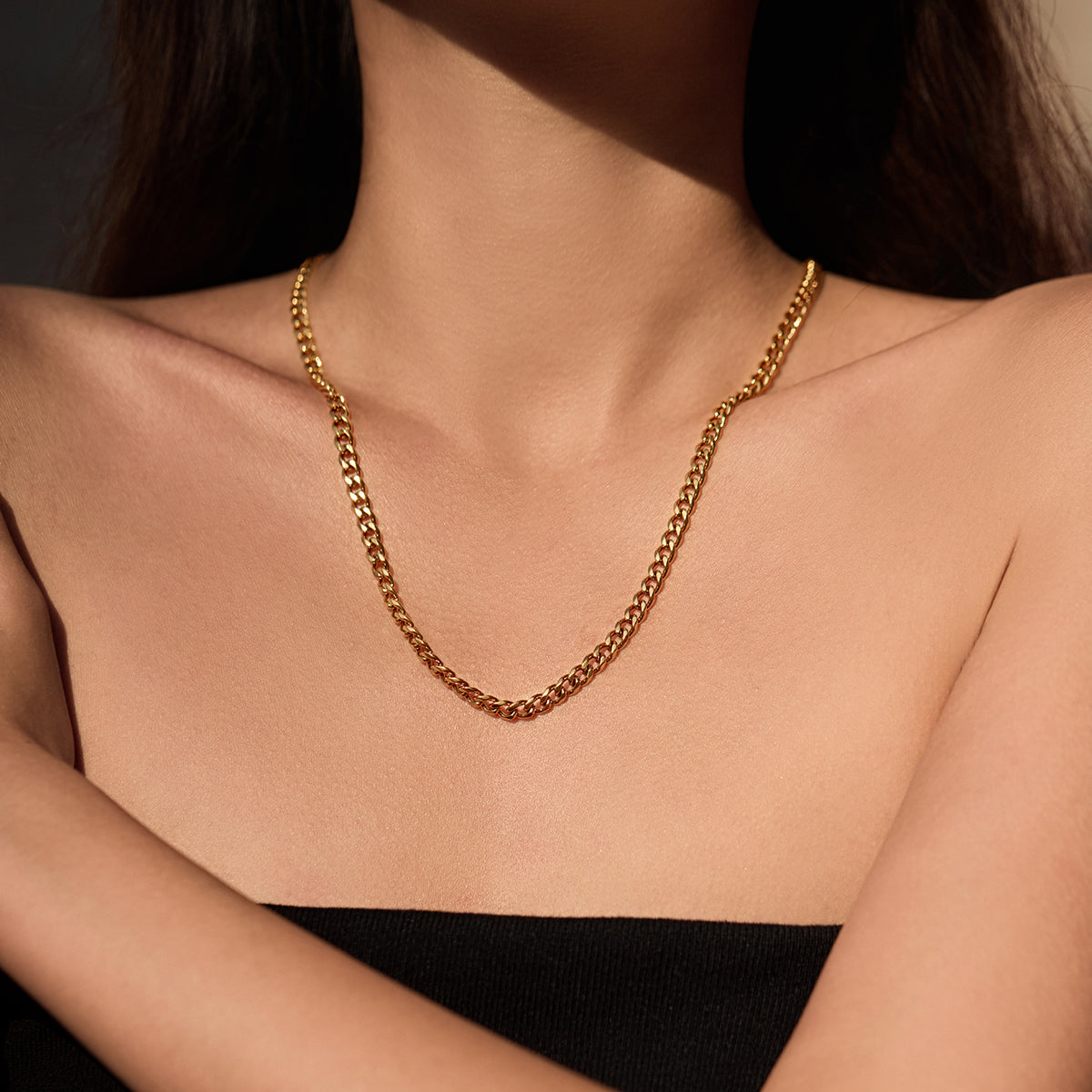 Round Curb Chain Necklace (5 mm)