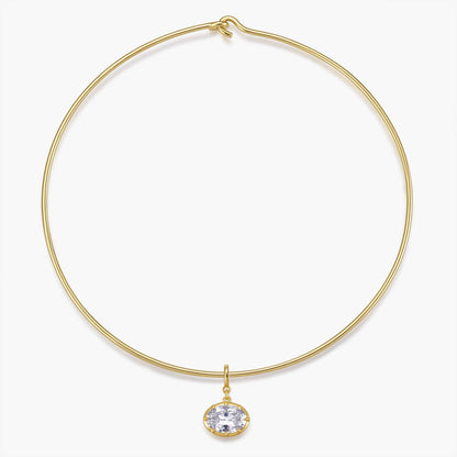 Oval Drop Collar Necklace