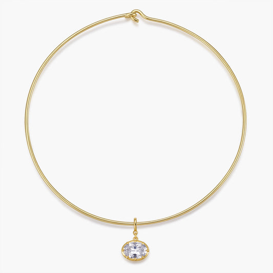 Oval Drop Collar Necklace