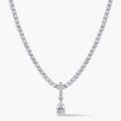 Pear Pendant with Pavé Hinged Bail