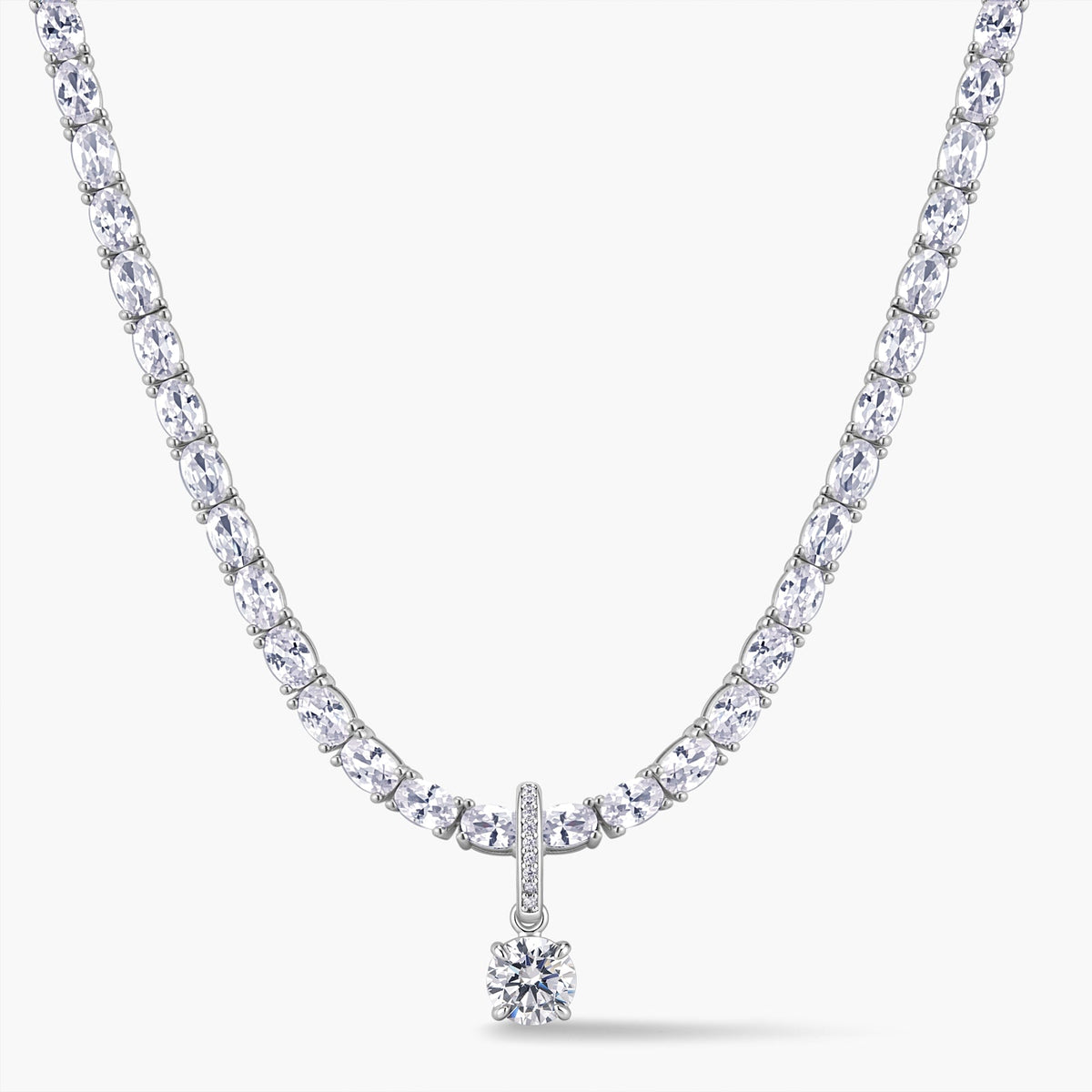 Round Pendant with Pavé Hinged Bail