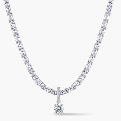 Round Pendant with Pavé Hinged Bail
